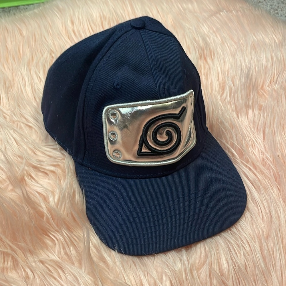 Naruto Shippuden Konoha Leaf Village Navy Blue Baseball‎ Cap Snapback Adult OS